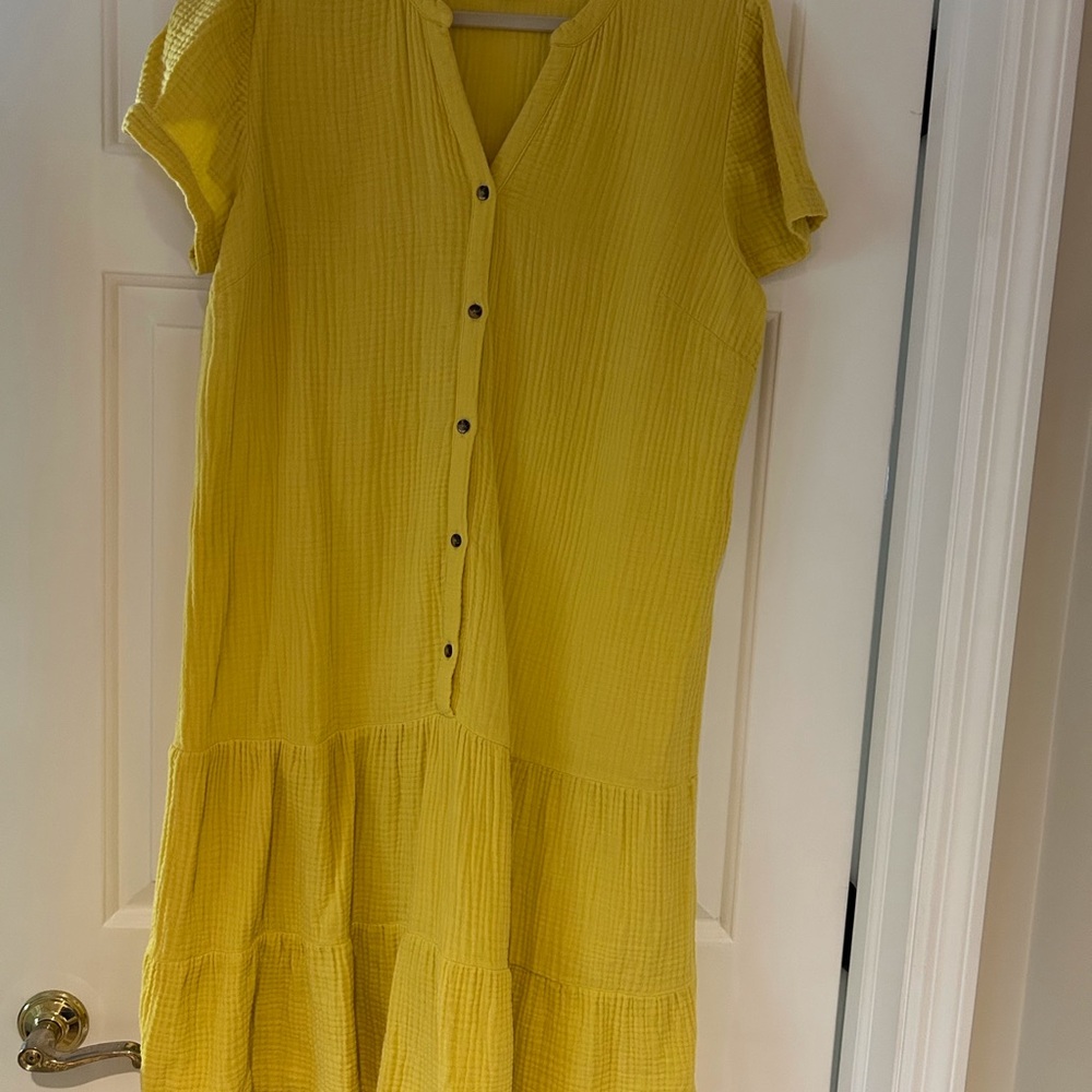 J. Jill Yellow V-Neck Sundress for Casual Days